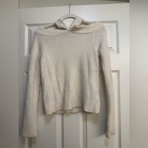Moth by Anthropologie Cream Off-Shoulder Sweater